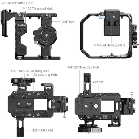 SmallRig 5801 - zestaw z klatką do Sony FX6 (modułowa klatka)
